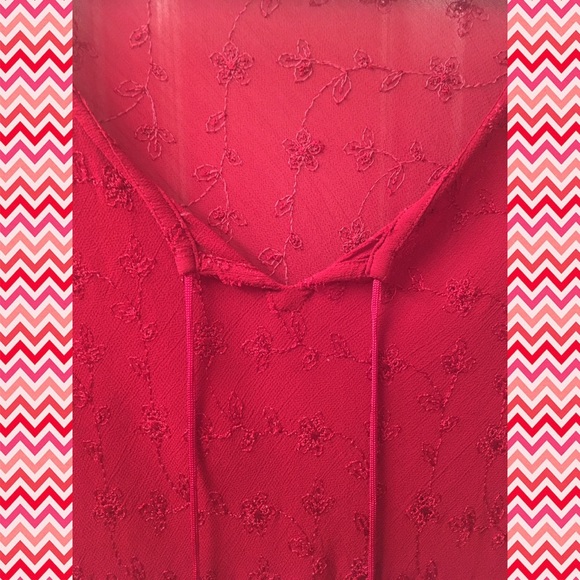 Vintage Red Blouse - Picture 2 of 5